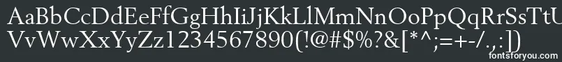 CortexSsi-fontti – valkoiset fontit mustalla taustalla