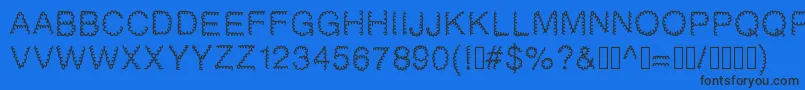 Gaelle2002 Font – Black Fonts on Blue Background