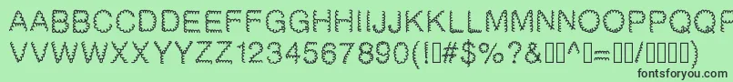 Gaelle2002 Font – Black Fonts on Green Background