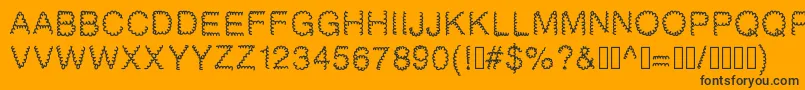 Gaelle2002 Font – Black Fonts on Orange Background