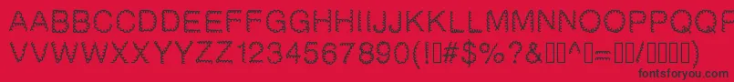 Gaelle2002 Font – Black Fonts on Red Background