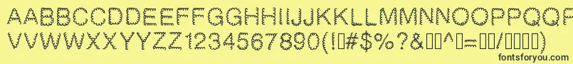 Gaelle2002 Font – Black Fonts on Yellow Background