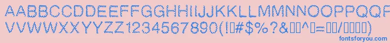Gaelle2002 Font – Blue Fonts on Pink Background