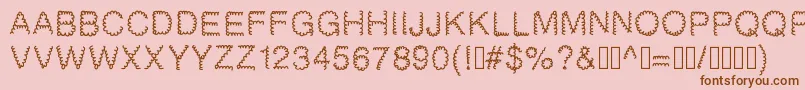 Gaelle2002 Font – Brown Fonts on Pink Background