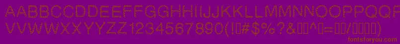 Gaelle2002 Font – Brown Fonts on Purple Background