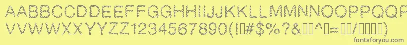 Gaelle2002 Font – Gray Fonts on Yellow Background