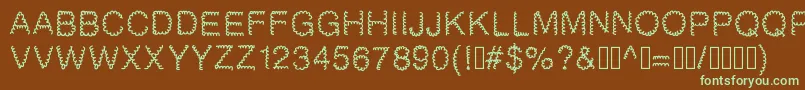 Gaelle2002 Font – Green Fonts on Brown Background
