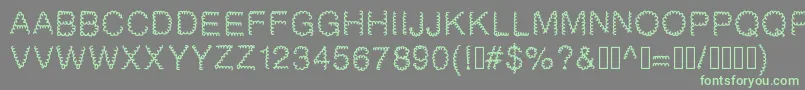 Gaelle2002 Font – Green Fonts on Gray Background