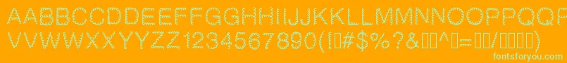 Gaelle2002 Font – Green Fonts on Orange Background