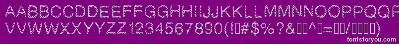 Gaelle2002 Font – Green Fonts on Purple Background