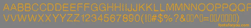 Gaelle2002 Font – Orange Fonts on Gray Background