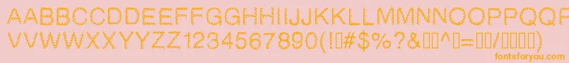 Gaelle2002 Font – Orange Fonts on Pink Background