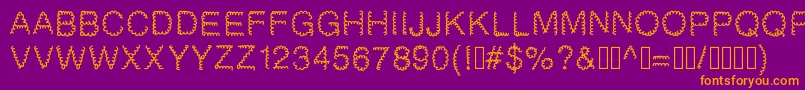 Gaelle2002 Font – Orange Fonts on Purple Background