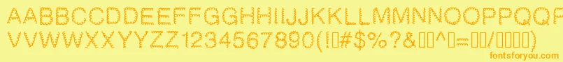 Gaelle2002 Font – Orange Fonts on Yellow Background