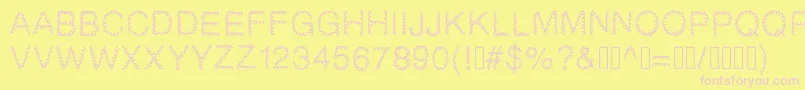 Gaelle2002 Font – Pink Fonts on Yellow Background