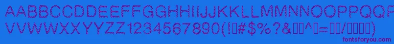 Gaelle2002 Font – Purple Fonts on Blue Background