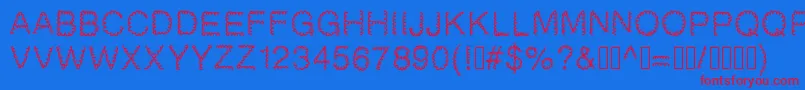 Gaelle2002 Font – Red Fonts on Blue Background