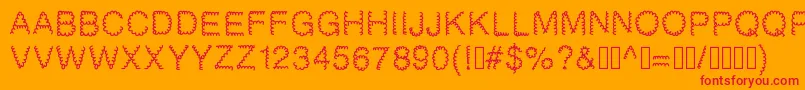 Gaelle2002 Font – Red Fonts on Orange Background