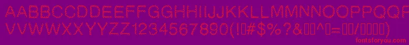 Gaelle2002 Font – Red Fonts on Purple Background