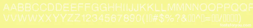 Gaelle2002 Font – White Fonts on Yellow Background