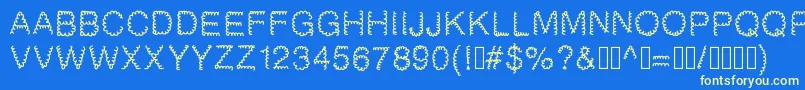 Gaelle2002 Font – Yellow Fonts on Blue Background