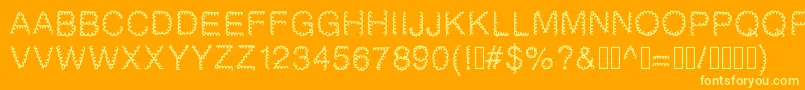 Gaelle2002 Font – Yellow Fonts on Orange Background