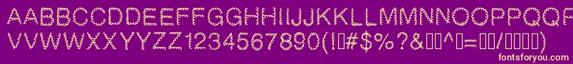 Gaelle2002 Font – Yellow Fonts on Purple Background