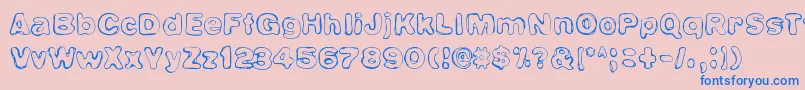 ChrysePlanitia Font – Blue Fonts on Pink Background