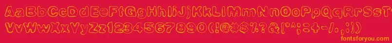 ChrysePlanitia Font – Orange Fonts on Red Background