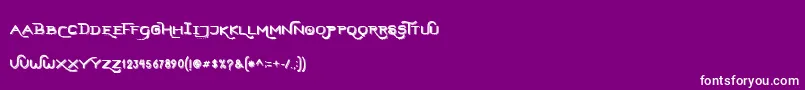 HardStonesSansStrip Font – White Fonts on Purple Background