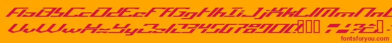 フォントOperatio – オレンジの背景に赤い文字