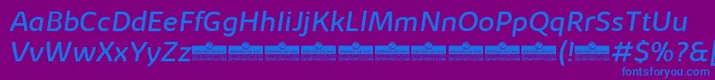 KabrioRegularItalicTrial Font – Blue Fonts on Purple Background