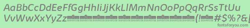 KabrioRegularItalicTrial Font – Gray Fonts on Green Background