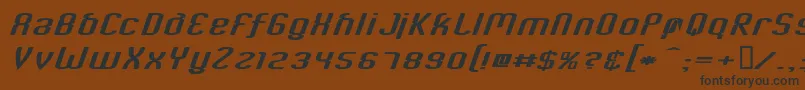 CriminalItalic Font – Black Fonts on Brown Background