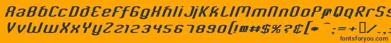 CriminalItalic Font – Black Fonts on Orange Background