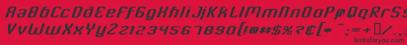 CriminalItalic-fontti – mustat fontit punaisella taustalla
