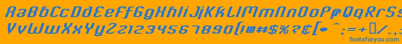 Шрифт CriminalItalic – синие шрифты на оранжевом фоне