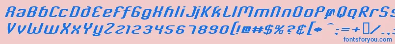 CriminalItalic Font – Blue Fonts on Pink Background