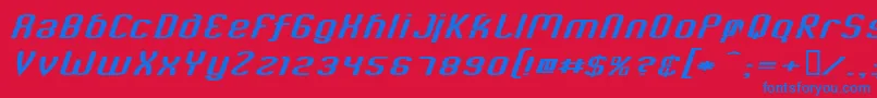 CriminalItalic Font – Blue Fonts on Red Background