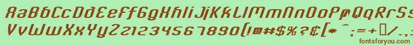 CriminalItalic-fontti – ruskeat fontit vihreällä taustalla