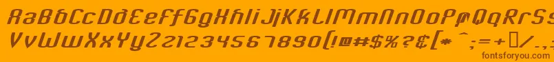 CriminalItalic Font – Brown Fonts on Orange Background