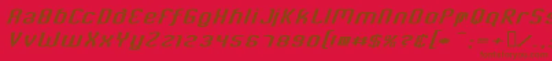 CriminalItalic-fontti – ruskeat fontit punaisella taustalla