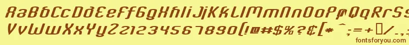 CriminalItalic-fontti – ruskeat fontit keltaisella taustalla