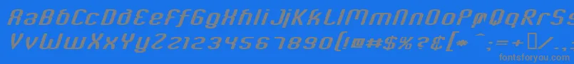 フォントCriminalItalic – 青い背景に灰色の文字