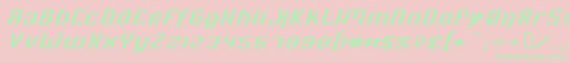 フォントCriminalItalic – ピンクの背景に緑の文字