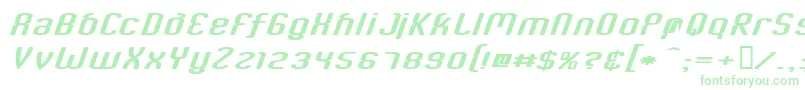 フォントCriminalItalic – 白い背景に緑のフォント