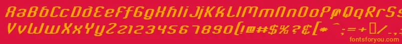 CriminalItalic Font – Orange Fonts on Red Background