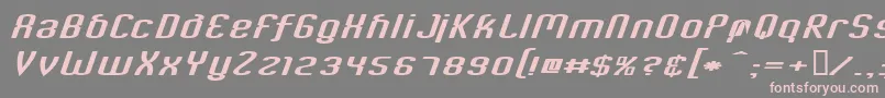 フォントCriminalItalic – 灰色の背景にピンクのフォント