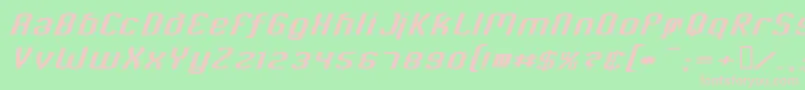 CriminalItalic-fontti – vaaleanpunaiset fontit vihreällä taustalla