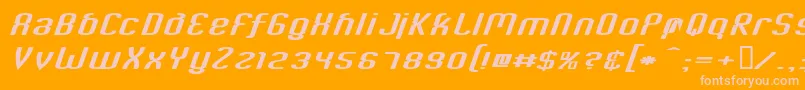 フォントCriminalItalic – オレンジの背景にピンクのフォント